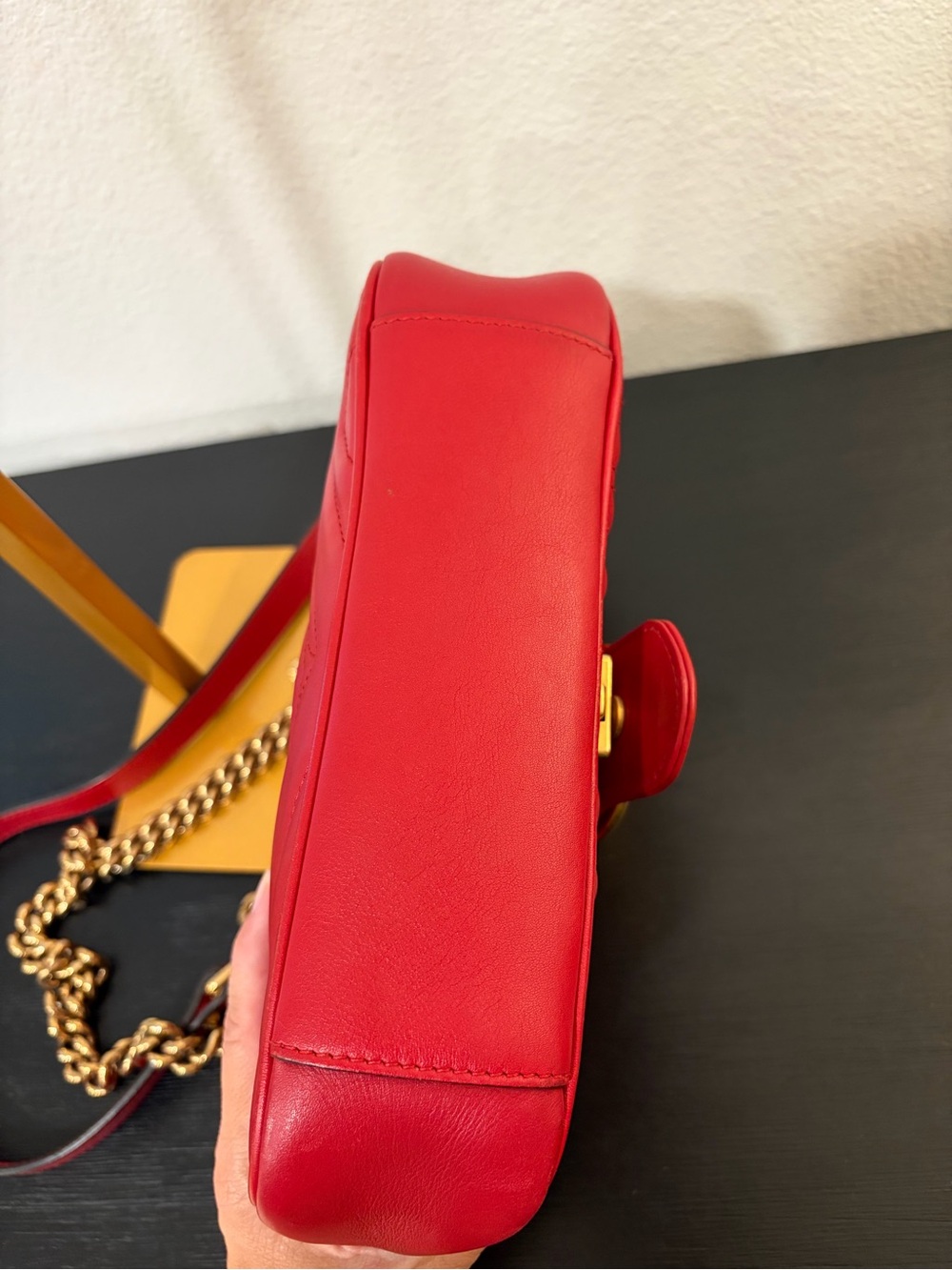 Gucci GG Marmont Small Shoulder Bag in Red - Picture 5 of 16
